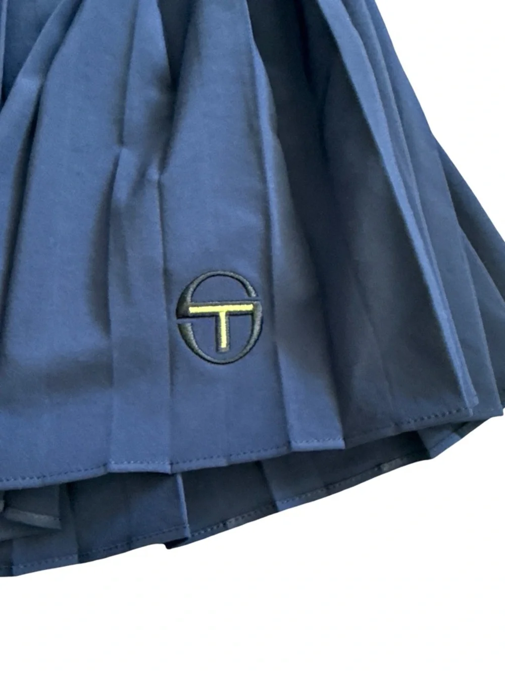 Sergio‎ Tacchini Vigentino Tennis Skort Navy Blue Pleated White Stripe Waist XS